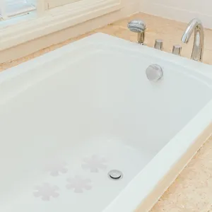 Tapis de bain 20pcs décalcomanies de baignoire autocollants forme de fleur mur auto-adhésif