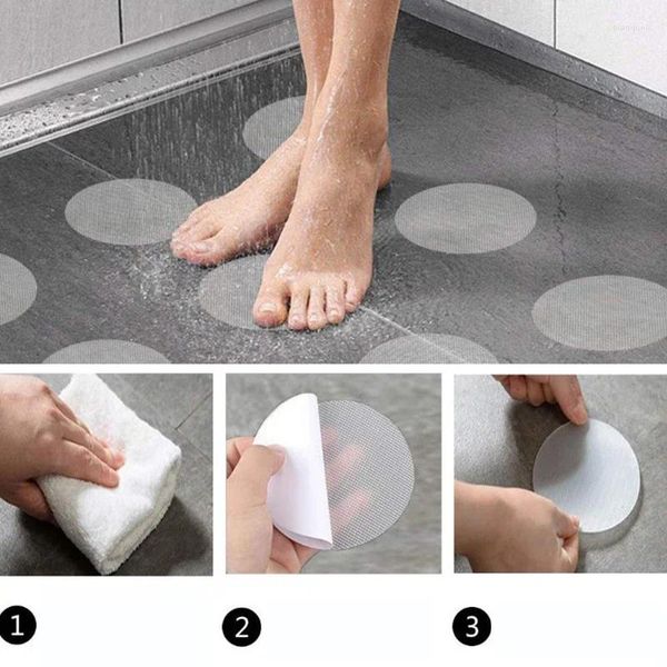 Alfombrillas de baño 24-27pcs Slip de baño Transparente cinta adhesiva sin deslizamiento Pegatinas antideslizadoras antideslizantes de ducha cuadradas