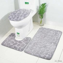 Badmatten 2 stks/set Trechter Geplaveide Bad Badkamer Antislip Tapijt Mat Wc Tapijt Nieuwe Badkamer Mat Set