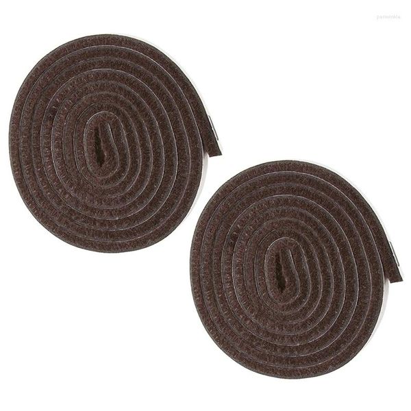 Mattes de bain 2x Rouleau de bande de feutre en cartume de sed-pied pour surfaces durs (1/2 pouce x 60 pouces) marron