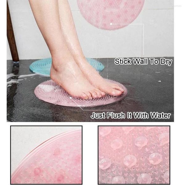 Alfombrillas de baño 31 cm Estera de baño Fuerte Sunction PVC Antideslizante Masaje de pies Piso Ducha Bañera Alfombra Seguridad