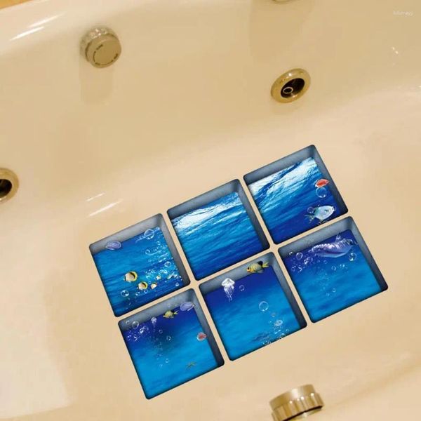 Baignoire 3D Auto-Aadhesive Bathtub Appliques non glissantes Autocollants décalcomanies