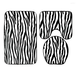 Esteras de baño 3pcs/set leopardo tigre estatlar baño