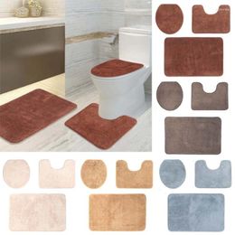 Badmatten 3 stks/set niet-slipmat massief zacht toilethuis badkamer vloer patrot douche kamer antislip absorberend voetblok tapijt