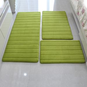 Bath Mats 3pcs/set Thicken Floor Carpet for Living Room Non-slip Bathroom Set Coral Fleece Bedside Long Bedroom Door 10 Colors 221123