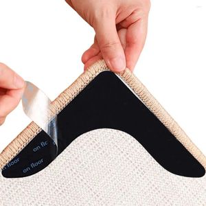 Tapis de bain 4/8 pièces bandes de boucle de crochet robustes empêchent le tapis de glisser bande adhésive tampons de tapis antidérapants réutilisables faciles à enlever