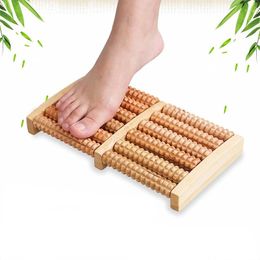 Mattes de bain 5/6 lignes masseur de pieds en bois 3d shiatsu massage à rouleaux soulage le stress du corps