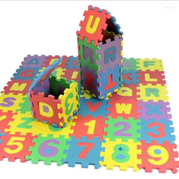 Mattes de bain 6 6cm d'alphabétisation Puzzle tapis de haute qualité Soft Eva Enfant's Educational Toy Gift Floor Decoration Home Decoration Order Random