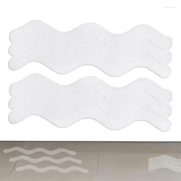 Esteras de baño 6 piezas pegatinas de bañera tiras antideslizos cinta de seguridad de baño resistente a la almohadilla de la almohadilla del piso transparente