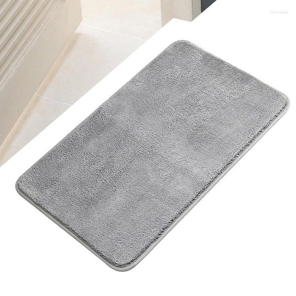 Tapis de bain Tapis absorbant Tapis d'eau solide Tapis de polyester confortable antidérapant pour salle de bain Suite d'invités