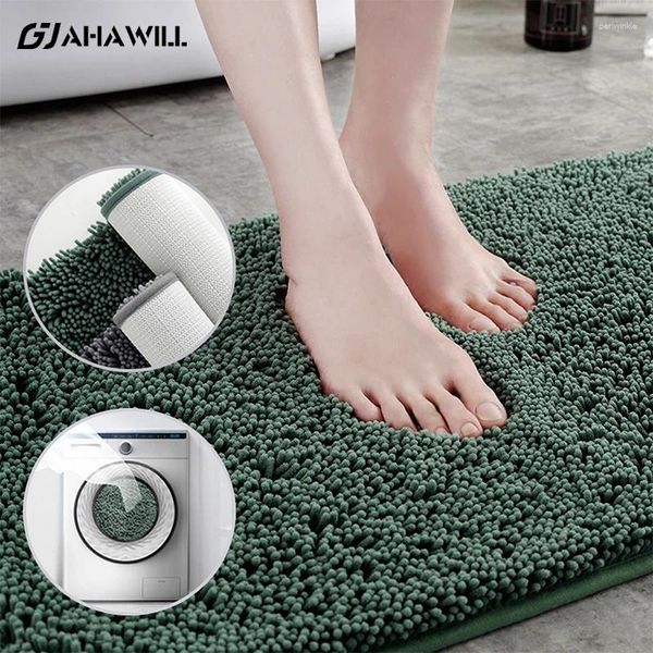 Tapis de bain Ahawill Ahawill Absorbant Absorbant Ultra Fine Fiber Carpet pour la salle de bain Four douce et épaissis accessoires
