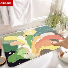 Chattes de bain Aiboduo Décoration de maison mignonne de tapis de tapis de tapis antidérapant plancher pour la chambre de salle de bain de la chambre familiale 40x60 / 50x80cm