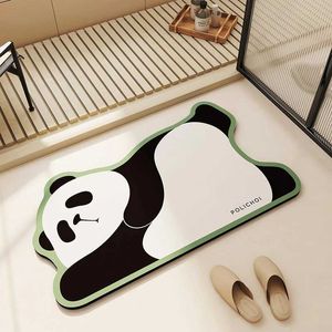 Badmatten Dierlijke Cartoon Panda Badmat Leuke Super Absorberende Badkamermat Kamerkleed Vloer Wc Tapijt Thuis Ingang Douche Voetmatten
