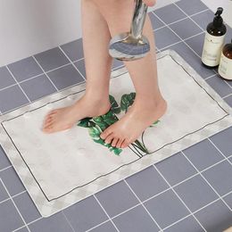 Badmatten Anti-Skid PVC Douchemat Lange Veiligheid vloer Tapijten Zuiging Cup Tapijt Toilet Voetkussen voor Ouderliggend kind Printing
