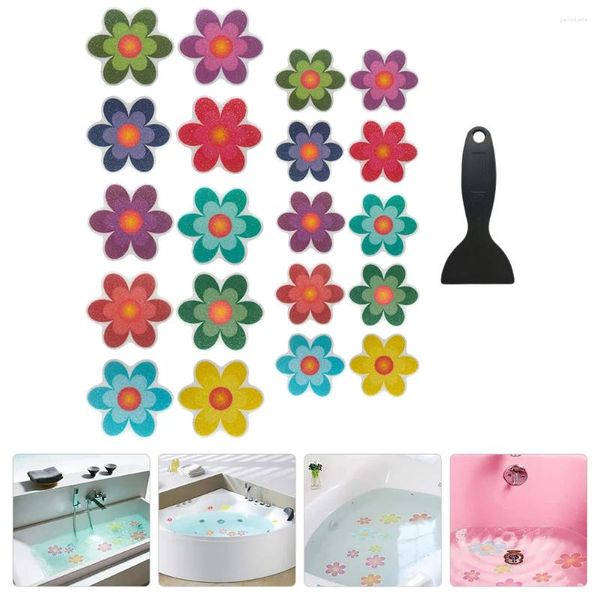 Mattes de bain Anti-Skid Stickers Fleurs de salle de bain Murons de salle de bain Carton de tournesol baignoires décalcomanies PVC Child