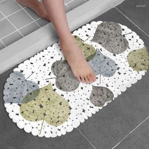 Alfombrillas de baño Anti-slip Mat de silicona Ducha de ducha de piso de goma PVC de 35x69 cm Decoración de inodoros Puerta de bañera antideslizante