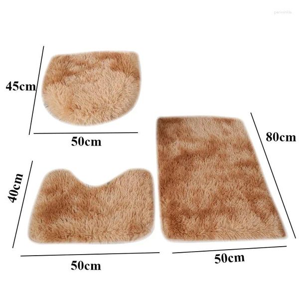 Esteras de baño antiskid de pie caliente alfombra estampado de lavado de lujo de lujo asiento para leopardo simple mantenga accesorios modernos rosados ​​baño 3pcs almohadilla de cubierta