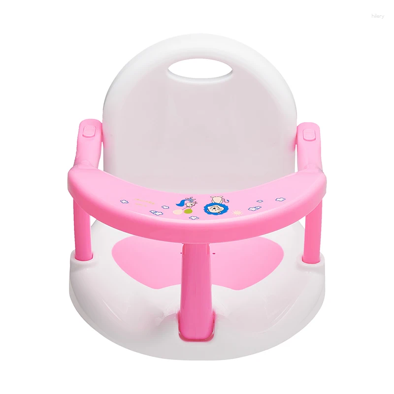 Tapetes de banho Baby dobrável assento para banheira Situar anti-tipping banheira de segurança Cadeira de chuveiro com copos de sucção