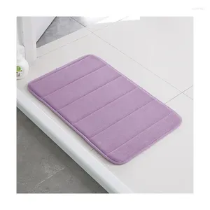 Chattes de bain salle de bain absorbant de sol absorbant Tatami Coral Velvet épais chaise tampon de la maison maison à genoux Antisiskide Porte de porte Purple Purple