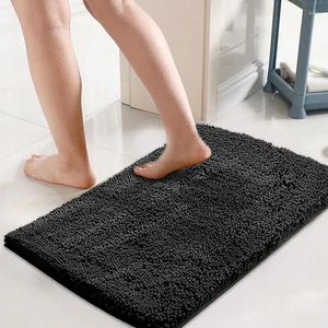 Badmatten badkamer anti-skid mat geschikt voor tapijten zachte en absorberende microfiber chenille fluwelen machine wasbaar