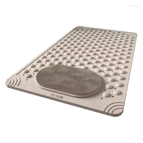 Tapis de bain salle de bain tapis de sol antidérapant salle de douche dédié imperméable à l'eau Massage des pieds baignoire toilette