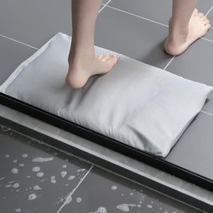 Tapis de bain salle de bain diatomée tapis de sol salle de douche absorption d'eau séchage rapide tapis antidérapant maison pied amovible coussin de terre de diatomées