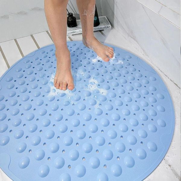 Alfombrillas de baño Baño sin deslizamiento moderno simple casca circular de succión bucleas masaje sanitario shower impermeable alfombra de ducha