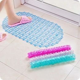 Alfombrillas de baño Baño Mat de ducha sin deslizamiento Seguridad PVC Oval con orificio de drenaje Massaje creativo Accesorios de pie
