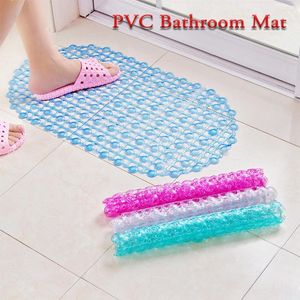 Bath Mats Bathroom Rectangle Shower Drain Anti-slip Pad Safety Plastic Mat Massage Hole Foot Supplies