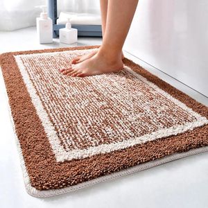 Mattes de bain tapis de salle de bain tapis non glissant machine lavable 16x24 pouces microfibre tapis ultra-plus confortable