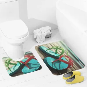 Alfombras de baño alfombras de baño juegos de 2 piezas chanclas absorbentes de contorno en forma de U alfombra de inodoro