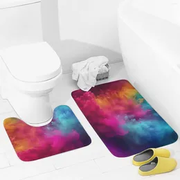 Les tapis de salle de bain des tapis de bain ensembles 2 pièces en poudre absorbant absorbant en U Tapis de toilette
