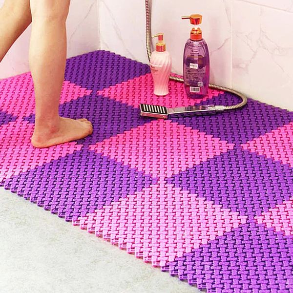 Tapis de bain salle de bain carré tapis de bain antidérapant PVC tapis de bain maison cuisine tapis de sol pour toilette salle de bain tapis tapis de douche tapis de bain repose-pieds 230711