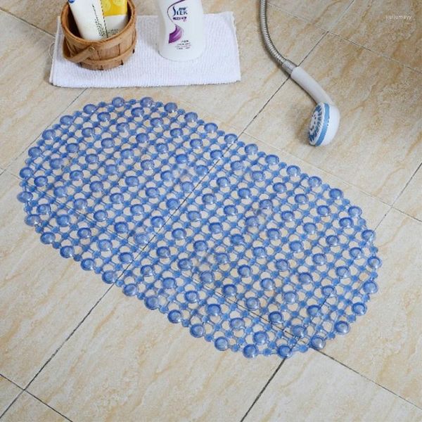 Tapis de bain salle de bain toilette PVC tapis douche tapis sucer glissement mandrin tapis ensemble décoration de sol