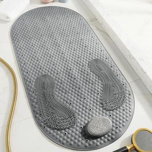 BADMATS BADTUB MAT Nonslip Tub Shower voetstruik met natuurlijke puimsteen Ovaal antislip