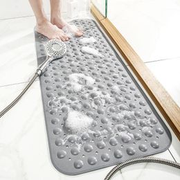 Tapis de bain baignoire PVC longue bande tapis de sol ménage douche ventouse Massage pied salle de bain toilette antidérapant