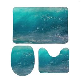 Alfombras de baño Big Wave 3pcs Juego de baño Carpeta Asiento de asiento de la alfombra Mat de la tapa del piso práctico Hydro de surf de mar