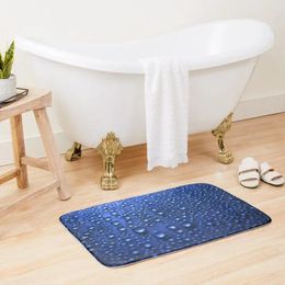 Alfombrillas de baño con pisos de entrada de alfombra de burbujas azul