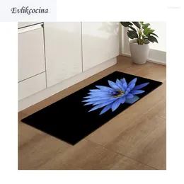 Mats de baño Blue Lotus Banyo Paspas Anti Slip Poor Poor Tapete Banheiro Carpet para Toliet Non Alfombra Bano