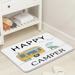 Baignier tapis camper porte de vacances Picnic Carton de bus imprime