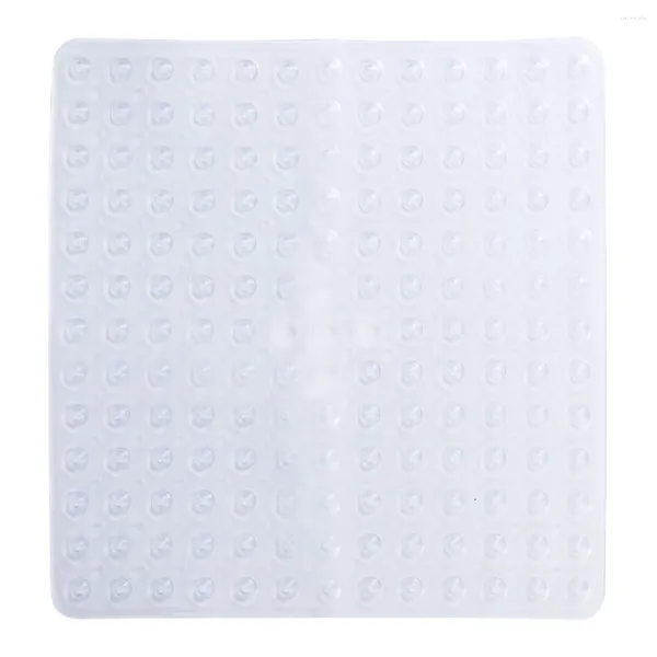 Alfombras de baño Piso de la alfombra no matratas Seguridad de ducha cuadrado PVC anti-antisishid resistente a los mildijos (transparente)