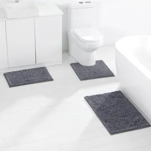Badmatten Chenille vloermat lang haar badkamer absorberende niet-slip tapijt Europese stijl