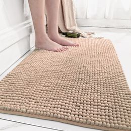Tapis de bain Chenille épaissir super absorbant l'eau tapis de bain doux confortable anti-dérapant baignoire côté tapis tapis facile à nettoyer tapis de salle de bain 230922