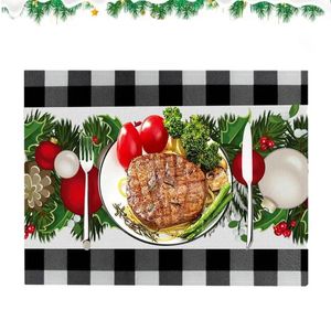 Bath Mats Christmas Table Feestelijke eetkamer Decor 11.8x17.7 inch Machine Washable Kitchen Party Decoratie voor EL