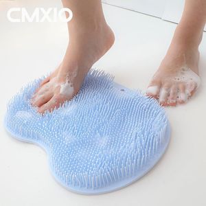 Tapis de bain CMXIO tapis de bain douche masseur de pieds avec ventouses antidérapantes tapis de salle de bain brosse de Massage à ventouse en Silicone pour salle de bain 230923
