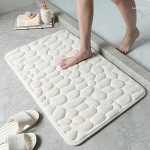 Badmatten Cobblestone reliëf badkamer mat huis niet-slip tapijt in badkuip vloerkleed doucheruimte portier geheugenschuim kussen