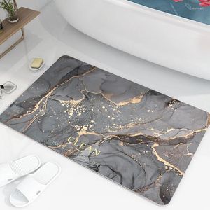 Baignier Tapis de couleur Mat à motif en marbre Mat antidérapant Douche de séchage rapide Absorbant de salle de bain Porte de salle de bain Home Decor