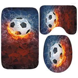 Badmatten koel vuur ijs voetbal basketbal tennis sport badkamer mat water spatten voetbal set toilet tapijt tapijtdouche