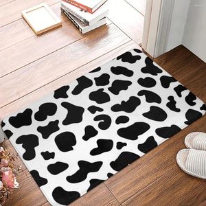 Tapis de bain Tapis de pied d'impression de vache pour douche Décor à la maison Animal de ferme Séchage rapide Vintage Salle de bain Absorbant Tapis de toilette antidérapant