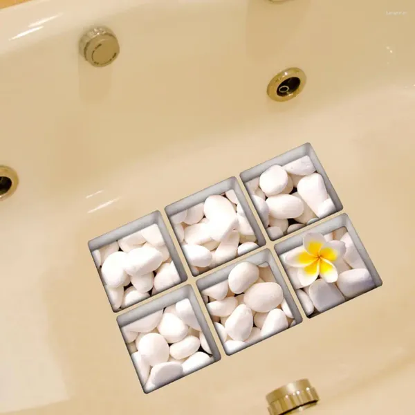 Mattes de bain Mattes créatives sans glissement tatouages autocollants décalants décor de salle de bain